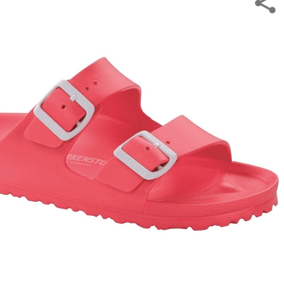 coral rubber birkenstocks